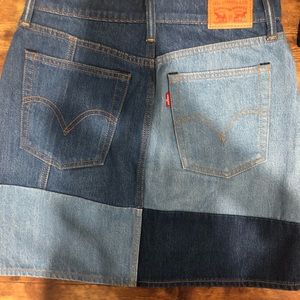 Levis patchwork denim skirt